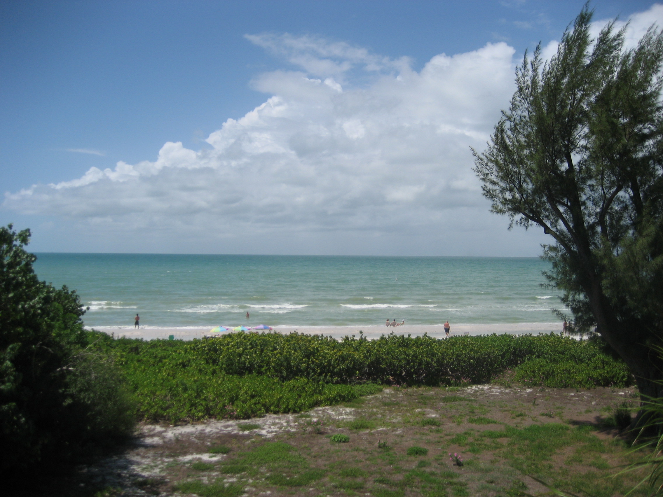 Gulf beach viewed from Sanibel Cottages Resort